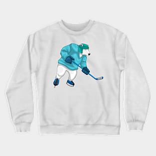 Polar bear Ice hockey Ice hockey stick Crewneck Sweatshirt